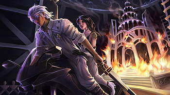 Vayn And Celine, anime-boy, anime-girl, artist, artwork, digital-art, artstation HD wallpaper
