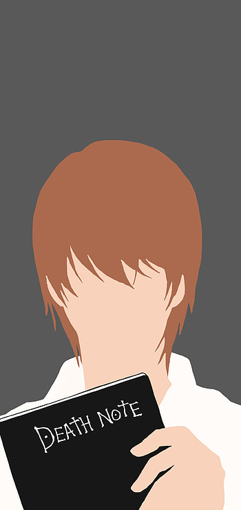 book, brown hair, minimalist, Light Yagami, Anime, Death Note, minimalist anime HD phone wallpaper