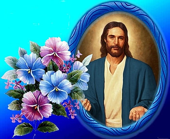 Sweet face, god, flower, jesus, christ, painsies, religion, christianity HD wallpaper