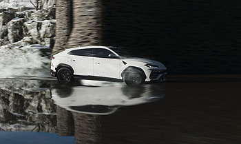 Compact SUV, white Lamborghini Urus HD wallpaper