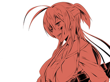 Miyamoto Rei, rei, anime, miyamoto, girl, blood, school uniform, hotd HD wallpaper