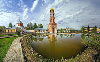 Cities, Temple, David's Hermitage, David's Desert, Bell Tower, Belfry HD wallpaper
