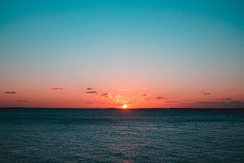 Nature, Sunset, Sea, Sun, Clouds, Horizon HD wallpaper