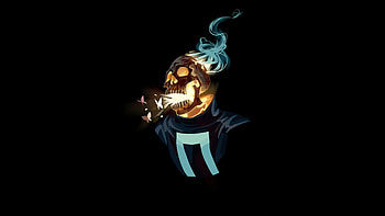 Ghost Rider Minimalism 2020, ghost-rider, superheroes, artwork, artstation HD wallpaper