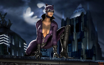 Cat Woman, cat, woman HD wallpaper