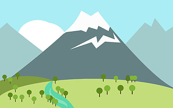 Rivers, Trees, Grass, Snow, Vector, Mountain, Vertex, Top, Path HD wallpaper