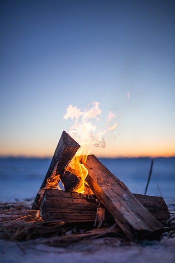 Fire, Bonfire, Flame, Miscellanea, Miscellaneous, Evening, Firewood, Camping, Campsite HD phone wallpaper