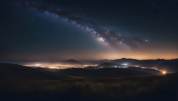 Milky Way from Earth, night, AI Art, graphy, Milky Way, scenic HD wallpaper