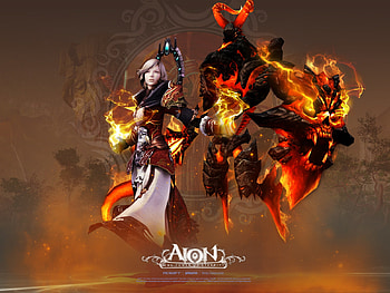 Spirit Master, devil, cprg, girl, demon, aion, spirit, adventure, action, 3d, fantasy, video game, , fire HD wallpaper