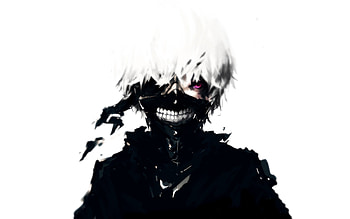 Minimal, Ken Kaneki, bw, art HD wallpaper