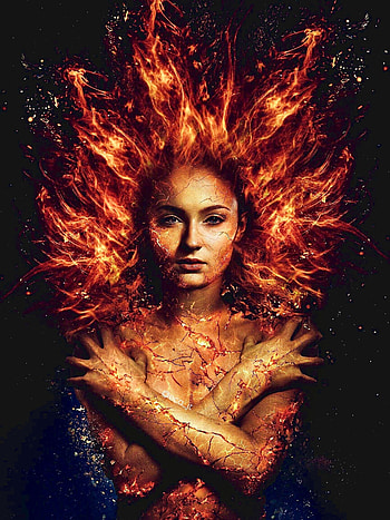 Sophie Turner, Phoenix, Jean Grey, Dark Phoenix marvel HD phone wallpaper