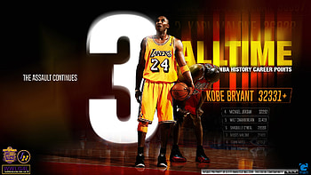 Kobe Bryant 3rd All-Time HD wallpaper