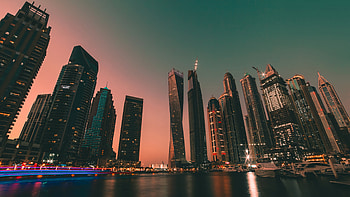 Middle East, Marina dock, Dubai, Urban landscape HD wallpaper