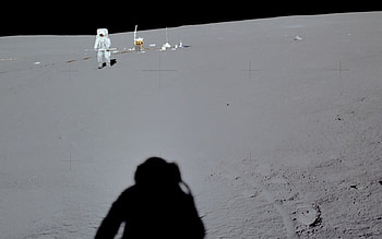 Astronauts, space, astronaut, shadow, moon HD wallpaper