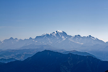 Horizon, mountains range, nature, sky HD wallpaper