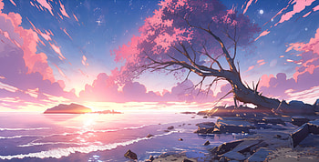 Pink Aesthetic Anime Landscape, aesthetic, pink aesthetic, Anime, landscape, anime landscape, aesthetic anime HD wallpaper