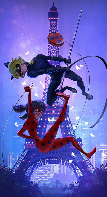 Miraculous , backgrounds, Fan favorites, Ladybug and Cat Noir HD phone wallpaper