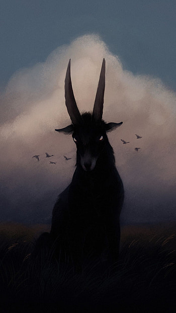 Black goat , Dark and mysterious, Elegant goat , Stunning farm animals HD phone wallpaper