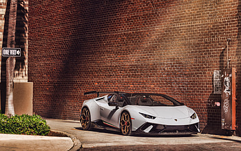 Lamborghini Huracan, 2021, LB724, white roadster, supercars, white Huracan, Italian sports cars, Lamborghini HD wallpaper