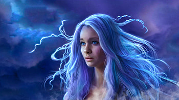 Blue Eyes Blue Hair Fantasy Girl Long Hair Woman, fantasy-girls, artwork, artist, girls, digital-art HD wallpaper