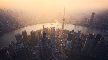 Cityscape Shanghai, cityscape, shanghai, graphy, skycrapper, city, aerial, behance HD wallpaper