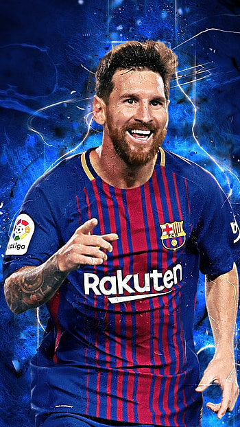 Messi, Blue Theme, Background HD phone wallpaper