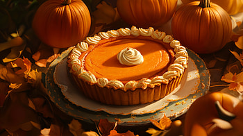 Delicious Pumpkin Pie - Ultra, pumpkin pie, Autumn, fall decor, dessert HD wallpaper