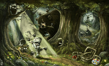 CREATURES OF THE FOREST, FOREST, CREATURES, FUNNY, WEIRD HD wallpaper