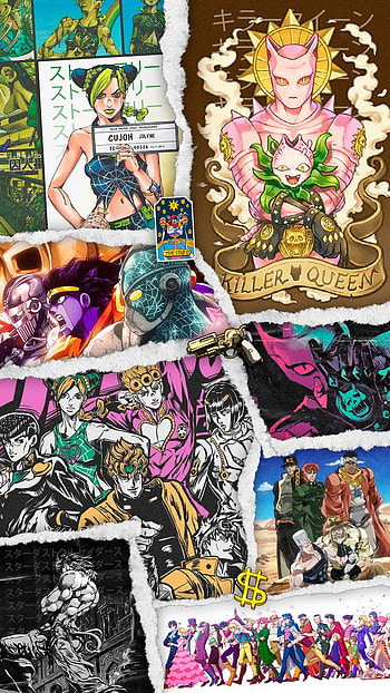 Jojo's collage, jojos, Stand, Giorno, Jotaro, DIO, jojo, Jolyne, anime, kira HD phone wallpaper