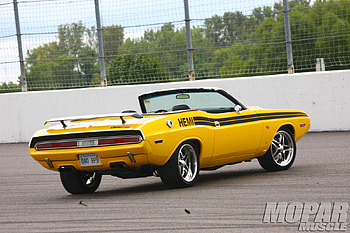Conv Challenger, dodge, classic, yellow, mopar HD wallpaper