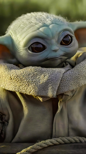 Baby Yoda, eye, art HD phone wallpaper