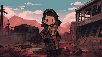 Fallout-Inspired Anime Style, video game, Fallout HD wallpaper