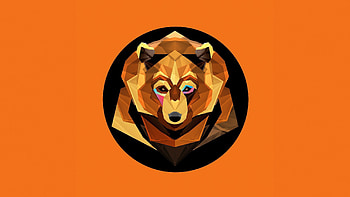 Geometric Animal, Minimalist approach, Animal silhouettes in polygons HD wallpaper