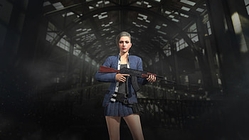 PUBG wild card pack, girl and gun, 2019 HD wallpaper