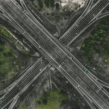Aerial graph showcasing a bustling highway interchange in Kajang, Malaysia. HD phone wallpaper