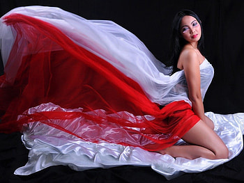 Pretty Asian, style, fashion, model, eyelashes, dress, Asian pose HD wallpaper