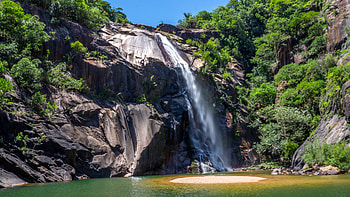 Nature, Waterfall, Break, Precipice, Brazil, Sao Paulo HD wallpaper