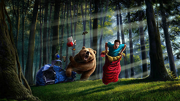 Funny, Bears HD wallpaper