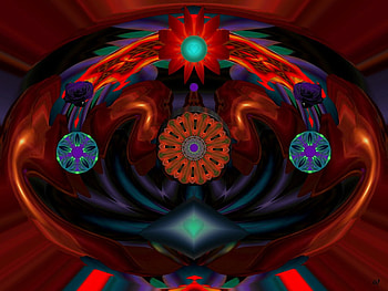Power of the Heart, eye candy, abstract, 3d, fractal, collage HD wallpaper