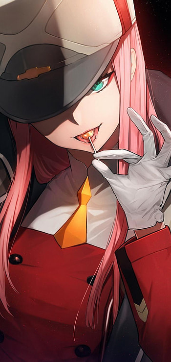Zero two, red, art HD phone wallpaper