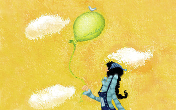 Miscellanea, Miscellaneous, Balloon, Girl, Stroll HD wallpaper