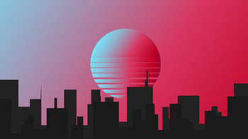 City Retrowave Minimal , city, retrowave, minimalism, minimalist, artist, artwork, digital-art HD wallpaper