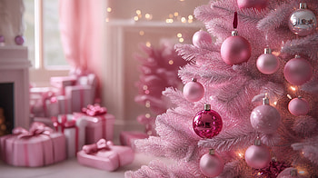 Charming Pink Christmas: A Ultra Delight, pink christmas, Christmas, pink tree, ornaments, holiday decorations HD wallpaper