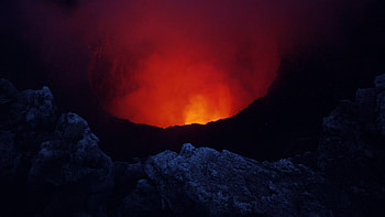 Volcano Dark Red , volcano, dark, red, nature HD wallpaper