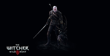 Minimal, Warrior, dark, The Witcher 3: Wild Hunt HD wallpaper