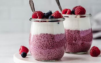 Dairy- raspberry pudding, Elmhurst 1925 recipe, Plant-based goodness, Creamy delight HD wallpaper