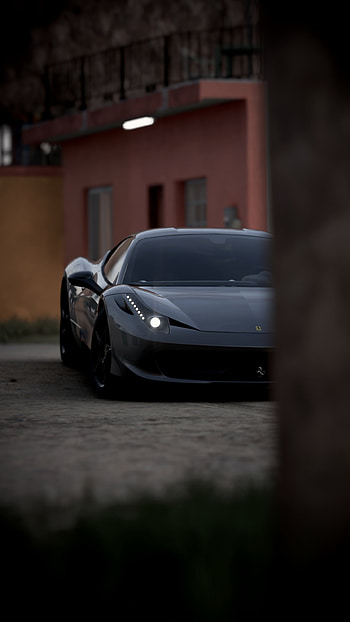 Forza Ferrari Grey_5, automotive lighting, automotive parking light, cars, horizon, 4, 5, supercars, , games HD phone wallpaper