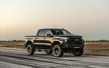 Goliath 650, Chevrolet Silverado, Front View, Exterior, Hennessey Silverado Goliath 650, Black Silverado, American Cars, Chevrolet HD wallpaper