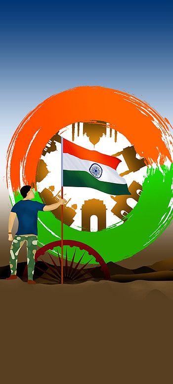 Indian Republic day, symbol, art, flag, festival, tiranga HD phone wallpaper