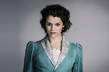 Gorgeous, curly hair, actress, Jessica De Gouw HD wallpaper